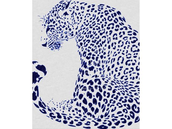 Ковер ручной работы Sahrai Noor collection Blue Leopard